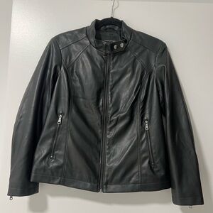 Black leather jacket